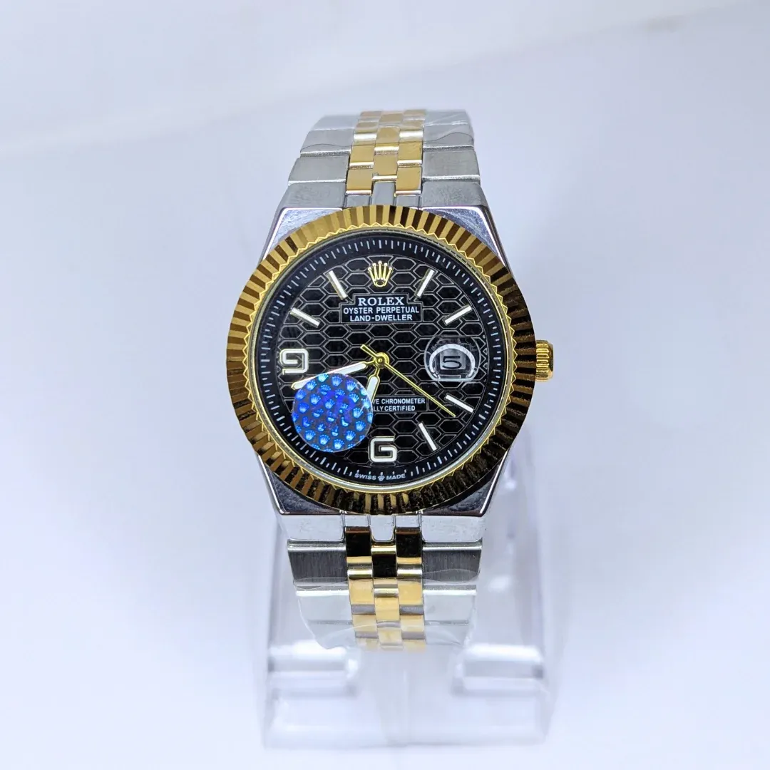 RLX LD Semi-Automatic Two-Tone Chain Watch for Men | Luxury Gold & Silver Watch Pakistan